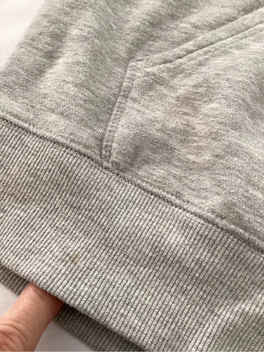Champion Heather Gray Hoodie with Red Script